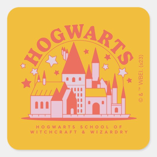HARRY POTTER™ | Cute HOGWARTS™ School Vierkante Sticker (Voorkant)