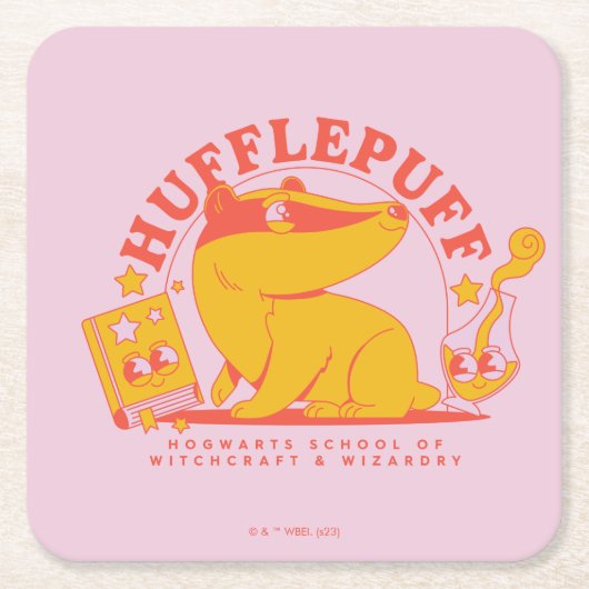 HARRY POTTER™ | Cute HUFFLEPUFF™ Kartonnen Onderzetters (Voorkant)