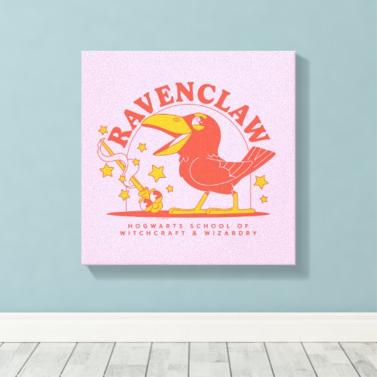 HARRY POTTER™ | Cute RAVENCLAW™ Hogwarts School Canvas Afdruk (Insitu (Houten vloer))