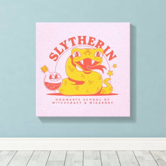 HARRY POTTER™ | Cute SLYTHERIN™ Hogwarts School Canvas Afdruk (Insitu (Houten vloer))