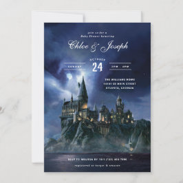 Harry Potter | Dark Zweinstein Castle baby shower Kaart