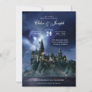 Harry Potter Dark Zweinstein Castle baby shower Kaart