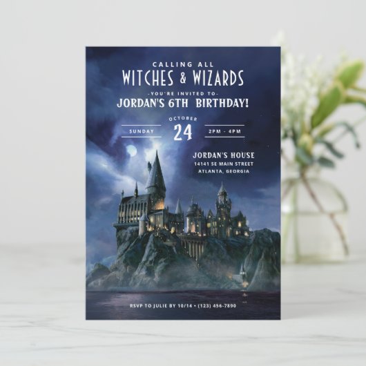 Harry Potter | Dark Zweinstein Castle Verjaardag Kaart (Staand voorkant)