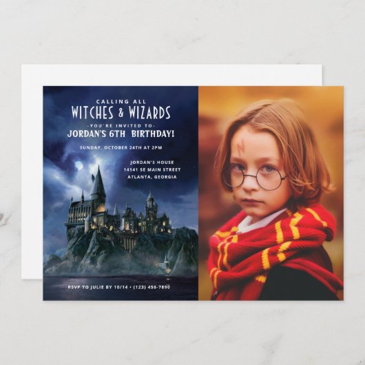 Harry Potter | Dark Zweinstein Kasteel Verjaardag  Kaart (Voorkant / Achterkant)