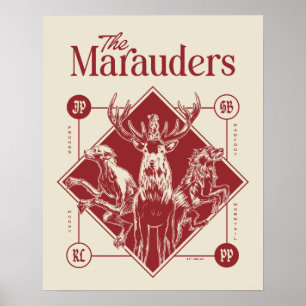HARRY POTTER™ De Marauders Animagus Grafiek Poster