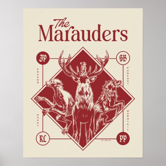 HARRY POTTER™ De Marauders Animagus Grafiek Poster (Voorkant)