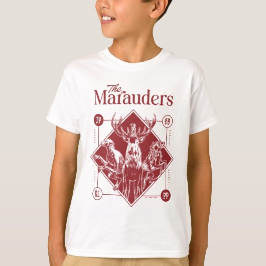 HARRY POTTER™ De Marauders Animagus Stripboek T-shirt (Voorkant)