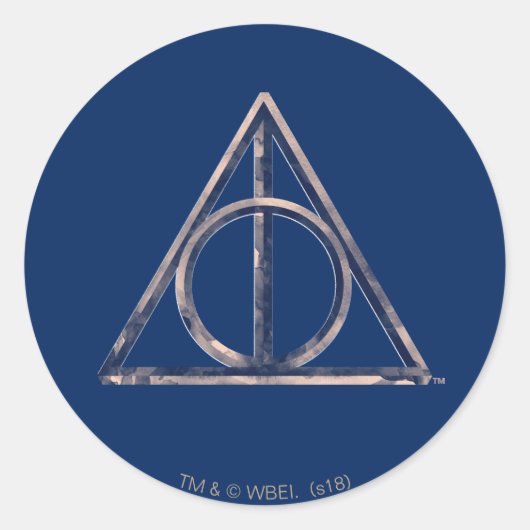 Harry Potter | Deathly Hallows Watercolor Ronde Sticker (Voorkant)