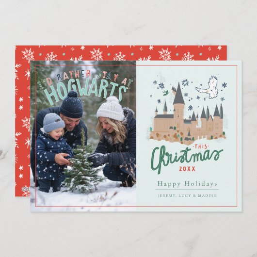 Harry Potter | Deck the Great Hall Photo Feestdagenkaart (Voorkant / Achterkant)