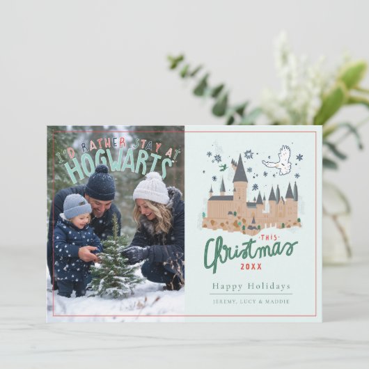 Harry Potter | Deck the Great Hall Photo Feestdagenkaart (Staand voorkant)