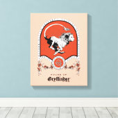 HARRY POTTER™ | Delicate Sketch GRYFFINDOR™ Crest Canvas Afdruk (Insitu (Houten vloer))