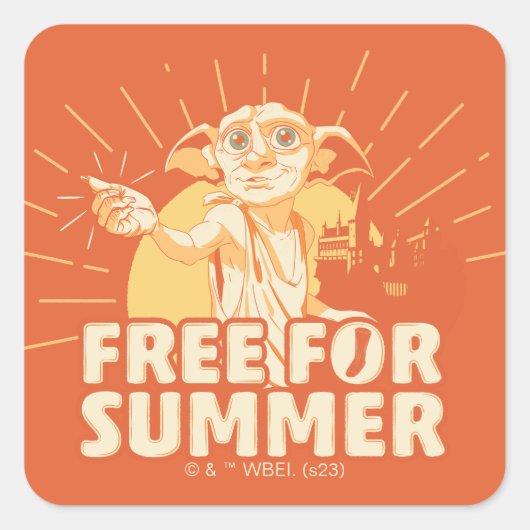 HARRY POTTER™ | Dobby gratis voor de zomer Vierkante Sticker (Voorkant)