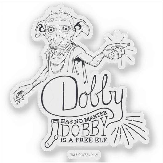 Harry Potter| Dobby heeft geen master Sticker (Voorkant)