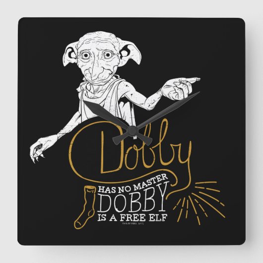 Harry Potter | Dobby heeft geen master Vierkante Klok (Voorkant)