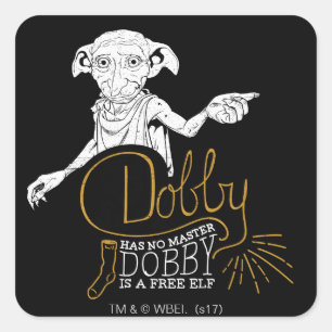 Harry Potter  Dobby heeft geen master Vierkante Sticker