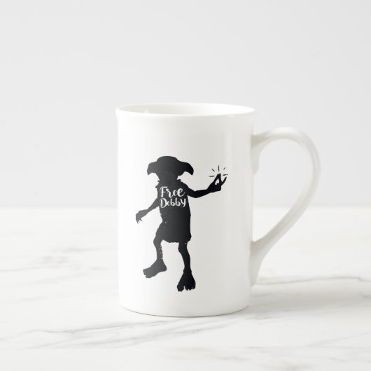 Harry Potter | "Dobby is vrij" Silhouette Typograf Porselein Kop (Rechts)