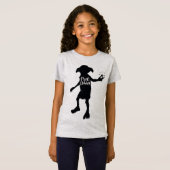 Harry Potter | "Dobby is vrij" Silhouette Typograf T-shirt (Voorkant volledig)