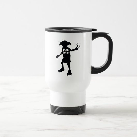 Harry Potter | "Dobby vrij" Silhouet Typografie Reisbeker (Rechts)