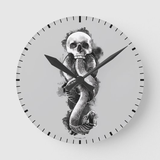 Harry Potter | Donkere Teken Waterverf Ronde Klok (Voorkant)