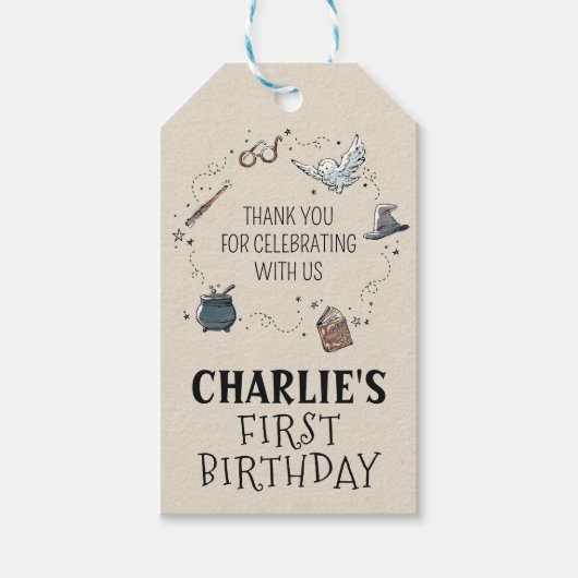 Harry Potter Eerste Verjaardag Bedankt Favor Cadeaulabel (Voorkant)