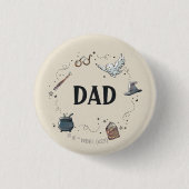 Harry Potter Eerste Verjaardag Papa Ronde Button 3,2 Cm (Voorkant)