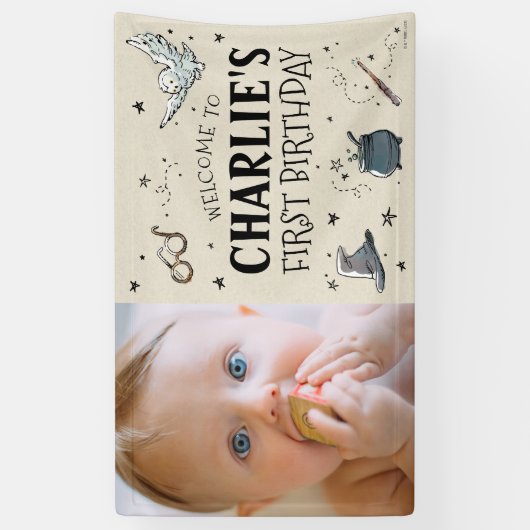 Harry Potter Eerste Verjaardag Welkom Spandoek (Verticaal)