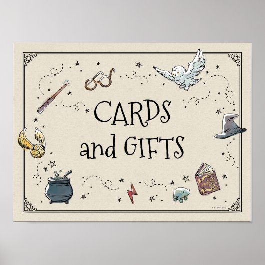 Harry Potter Eerste Verjaardagskaarten & Cadeaubor Poster (Voorkant)