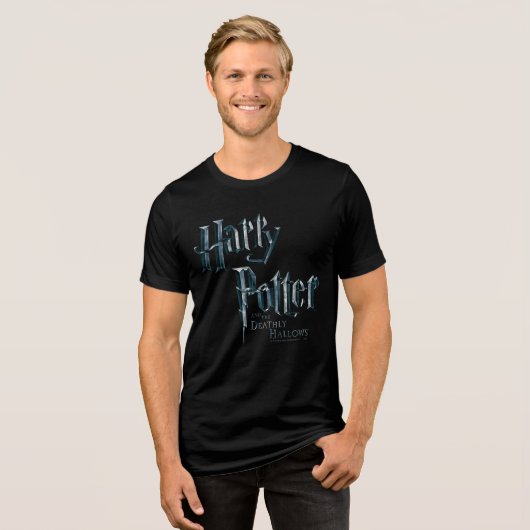 Harry Potter en de Logo van de Deathly 1 Tri-Blend Shirt (Voorkant volledig)
