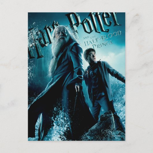 Harry Potter en Dumbledore op rotsen 1 Briefkaart (Voorkant)