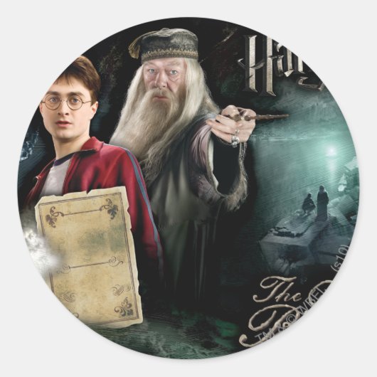 Harry Potter en Dumbledore Ronde Sticker (Voorkant)