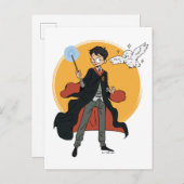 HARRY POTTER™ en Hedwig Illustratie Briefkaart (Voorkant / Achterkant)
