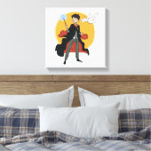 HARRY POTTER™ en Hedwig Illustratie Canvas Afdruk (Insitu (Slaapkamer))