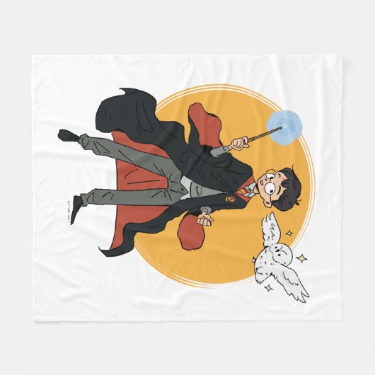 HARRY POTTER™ en Hedwig Illustratie Fleece Deken (Voorkant (Horizontaal))