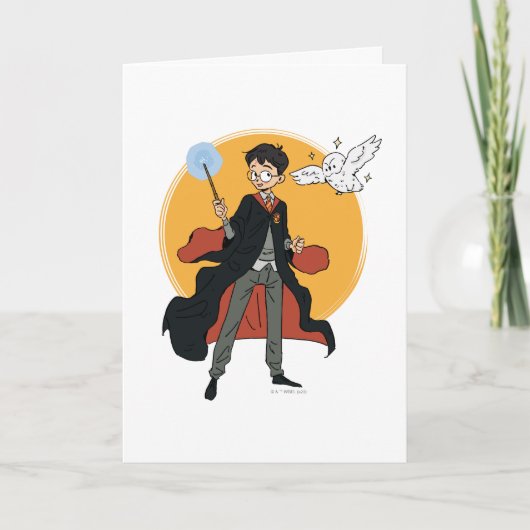HARRY POTTER™ en Hedwig Illustratie Kaart (Voorkant)