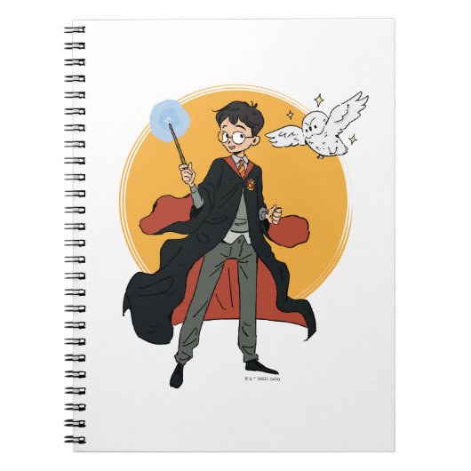HARRY POTTER™ en Hedwig Illustratie Notitieboek (Voorkant)
