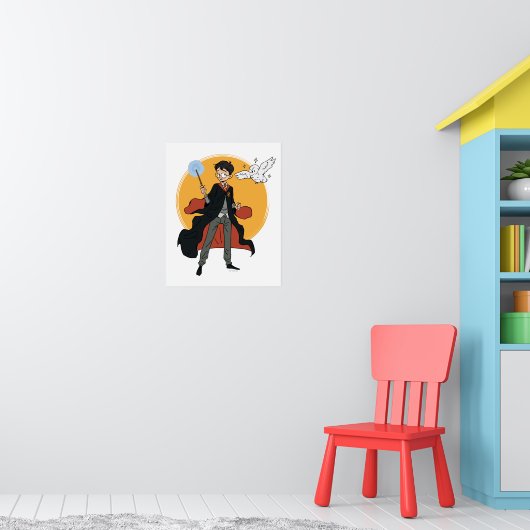 HARRY POTTER™ en Hedwig Illustratie Poster (Kinderkamer 1)
