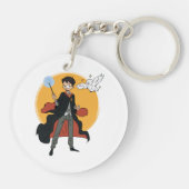 HARRY POTTER™ en Hedwig Illustratie Sleutelhanger (Achterkant)