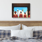 HARRY POTTER™ en het GRYFFINDOR™ QUIDDITCH™-team Canvas Afdruk (Insitu (Slaapkamer))