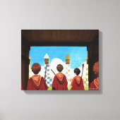 HARRY POTTER™ en het GRYFFINDOR™ QUIDDITCH™-team Canvas Afdruk (Voorkant)