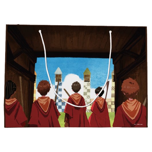 HARRY POTTER™ en het GRYFFINDOR™ QUIDDITCH™-team Groot Cadeauzakje (Achterkant)