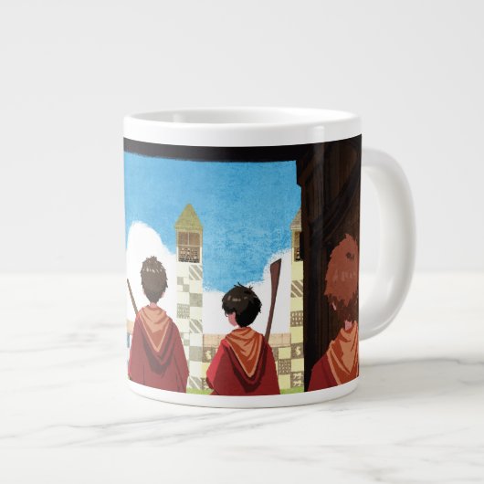 HARRY POTTER™ en het GRYFFINDOR™ QUIDDITCH™-team Grote Koffiekop (Voorkant rechts)