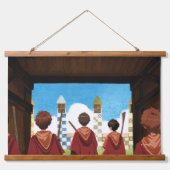 HARRY POTTER™ en het GRYFFINDOR™ QUIDDITCH™-team Hangend Wandkleed (Voorkant)