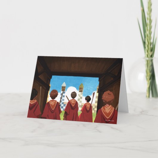 HARRY POTTER™ en het GRYFFINDOR™ QUIDDITCH™-team Kaart (Voorkant)