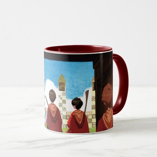 HARRY POTTER™ en het GRYFFINDOR™ QUIDDITCH™-team Mok (Voorkant rechts)