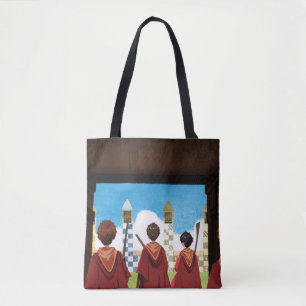 HARRY POTTER™ en het GRYFFINDOR™ QUIDDITCH™-team Tote Bag