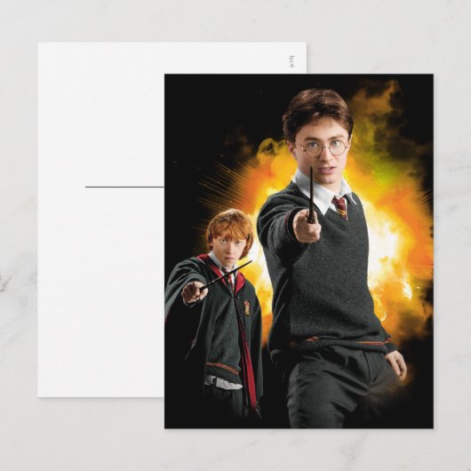 Harry Potter en Ron Weasely Briefkaart (Voorkant / Achterkant)