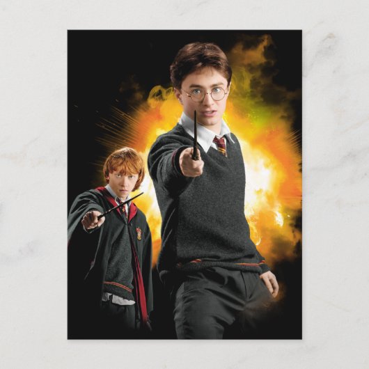 Harry Potter en Ron Weasely Briefkaart (Voorkant)