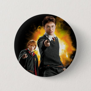 Harry Potter en Ron Wemel Ronde Button 5,7 Cm