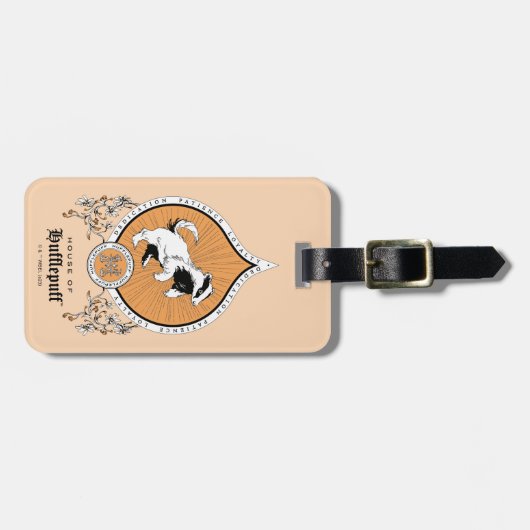 HARRY POTTER™ | FFLEPUFF™ Crest van Fijne schets Bagagelabel (Voorkant horizontaal)