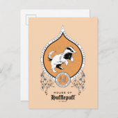 HARRY POTTER™ | FFLEPUFF™ Crest van Fijne schets Briefkaart (Voorkant / Achterkant)